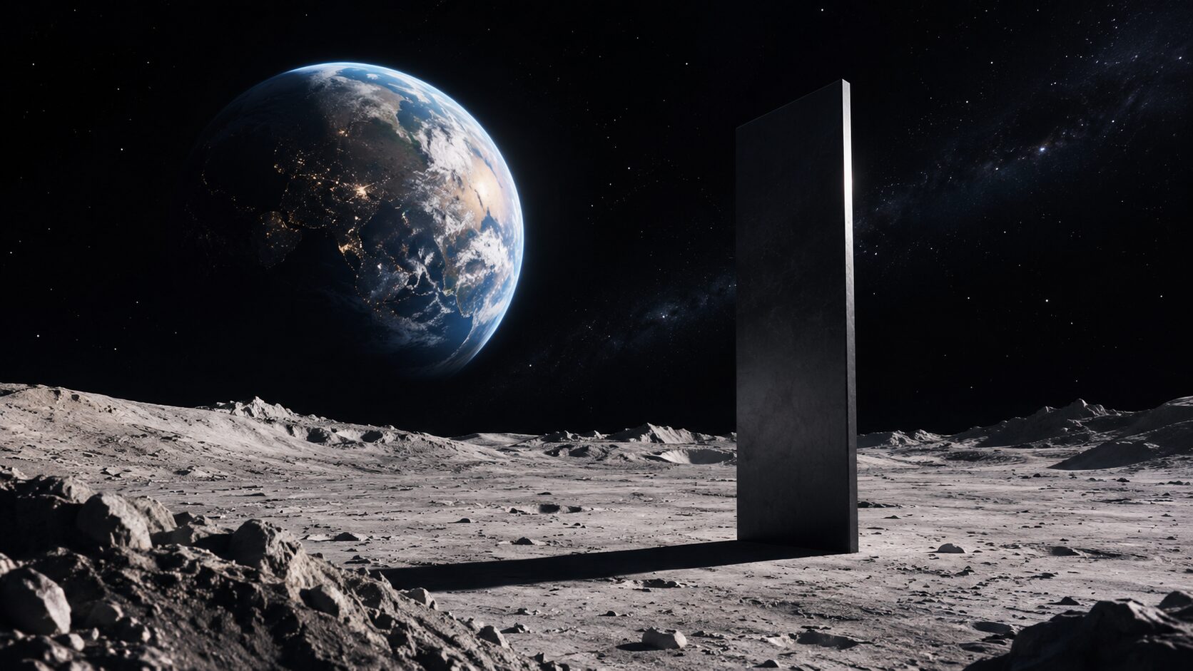 Monolito en la Luna, imagen icónica del universo de Clarke