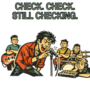 Check. Check. Still Checking. — Camiseta Técnico Sonido