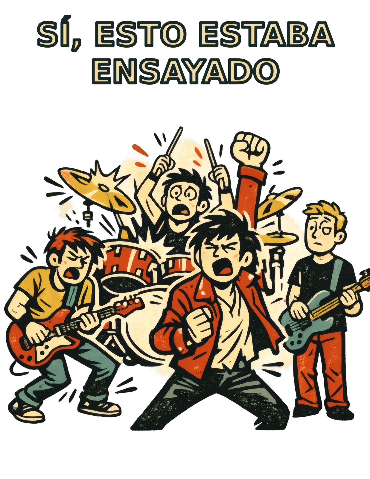Sí Esto Estaba Ensayado — Camiseta Banda Rock