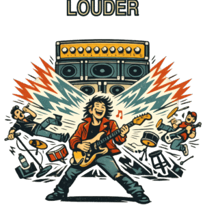 Just A Little Louder — Camiseta Guitarrista Rock