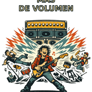 Solo Un Poco Más de Volumen — Camiseta Guitarrista Rock